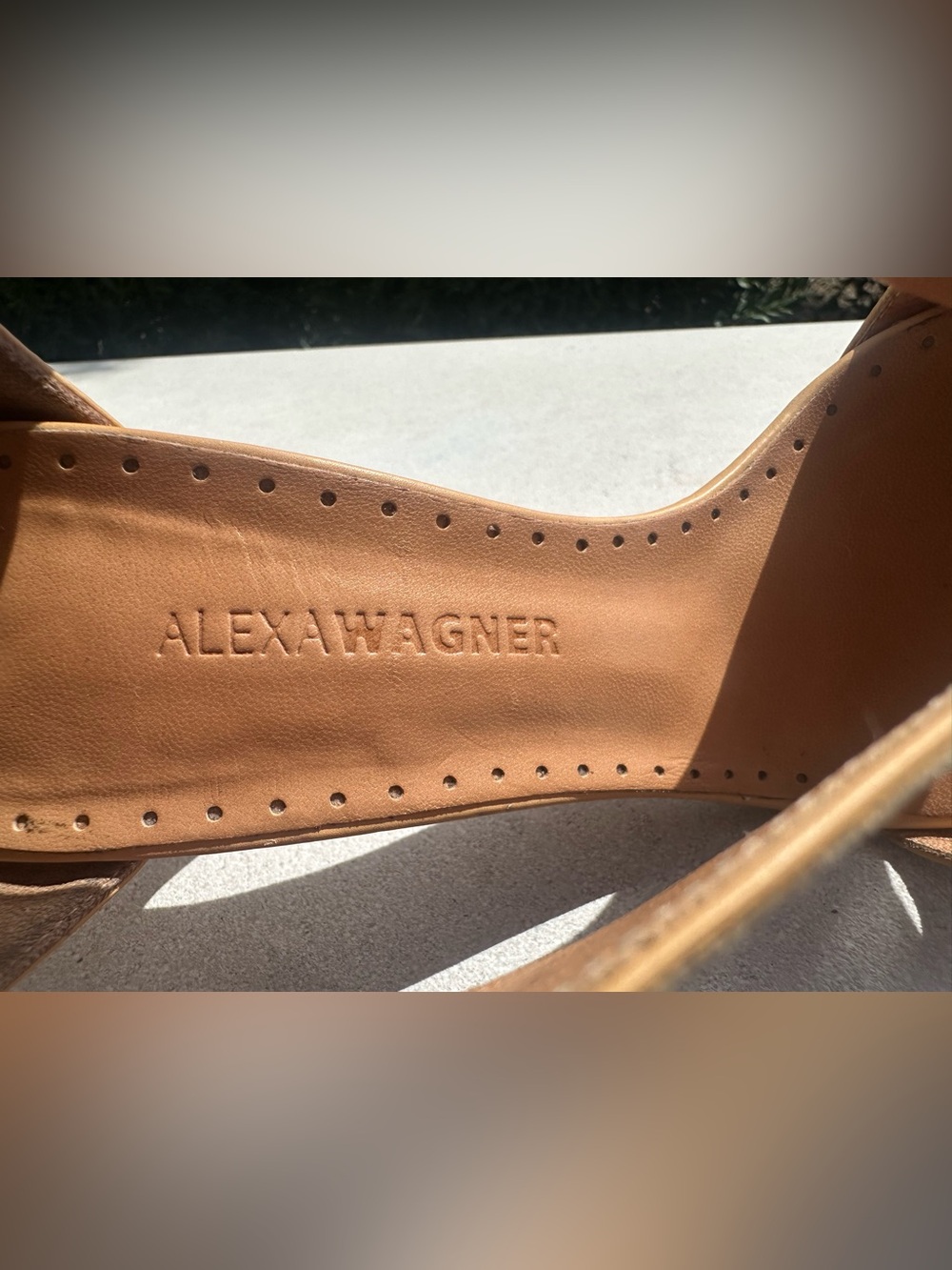 Alexa Wagner Designer Sunset Super Stretch Zipper Beige Leather Heels (Size 37) - Picture 7 of 8